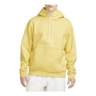 Nike Solo Swoosh Fleece Hoodie Yellow DX1355-700