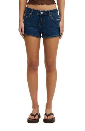 Cotton On Womens Micro Low Denim Short in Gemini Blue at Nordstrom, Size 12