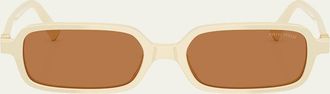 Miu Miu MU 11ZSF Acetate Rectangular Sunglasses