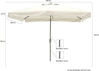 Shadowline Aruba parasol 300x200cm