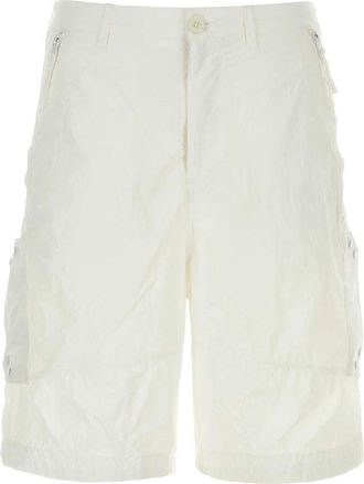 Ten c Witte Nylon Bermuda Shorts - Heren - Korte Broeken - Wit - L - Nylon - Korte Broeken