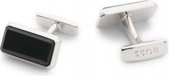 HUGO BOSS Rechthoekige Manchetknopen - Heren - Manchetknopen - Zwart - ONE Size - Accessoires