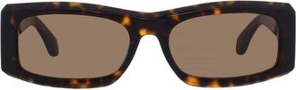 Ferragamo Salvatore Ferragamo Brown Rectangular Mens Sunglasses SF2012S 242 57