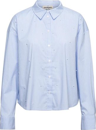 &Co Woman Wonne Blouse - Dames - Overhemden - Blauw - 3XL - Katoen - Overhemden