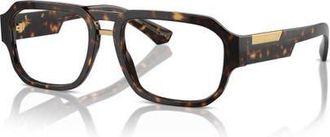 Dolce & Gabbana 53mm Pilot optical glasses in Tortoise at Nordstrom