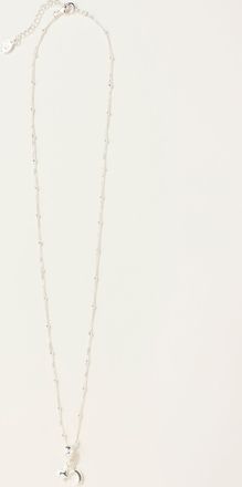 Fat Face FatFace Star Moon Necklace in Silver Tone