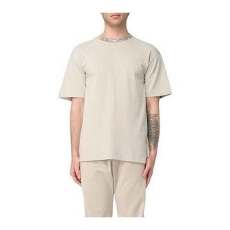 HUGO BOSS Hugo, T-Shirts, male, Beige, Size: S Layered Crew Neck TShirt