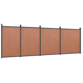 Berkfield Home Fence Panel Brown 699x186 cm WPC