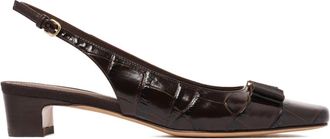 Ferragamo Vara Pumps - Dames - Pumps - Bruin - 39 1/2 EU - Leer - Schoenen