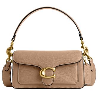 Coach Womens Polished Pebble Leather Tabby Shoulder Bag 20, Taupe, One Size