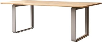 Tikamoon Mesa de teca maciza y aluminio para 6/8 personas