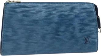 Louis Vuitton Pre-owned Vintage Epi Accessory Pouch - Dames - Vintage Clutch - Blauw - ONE Size - Leer - Vintage