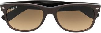 Ray-Ban logo-plaque sunglasses - unisex - Acetate - 55 - Brown