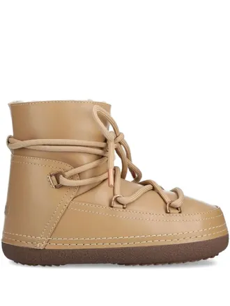 INUIKII lace-up ankle boots - women - Calf Leather/Wool/Rubber - 37 - Brown