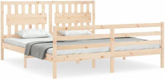 vidaXL Bed Frame without Mattress Super King Size Solid Wood vidaXL