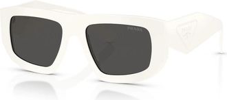 Prada Prd 04Su Zonnebril - unisex - Zonnebrillen - Wit - 53 MM - Leer - Accessoires