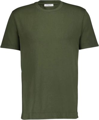 Boglioli Groene Katoenen Crew Neck T-Shirt - Heren - T-shirts - Groen - S - Katoen - Tops
