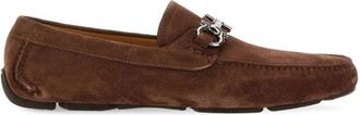 Ferragamo Gancini Su&egrave;de Loafers - Dames - Loafers - Bruin - 36 1/2 EU - Su&egrave;de - Schoenen