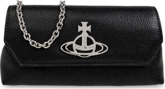 Vivienne Westwood Clutch con placca Orb - Nero