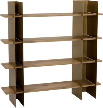 Calicosy Estanter&iacute;a con estructura de metal y estantes acabado roble L120 cm