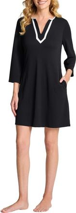 Tommy Bahama Island Cays Cabana Cover-Up Dress in Black at Nordstrom, Size X-Small