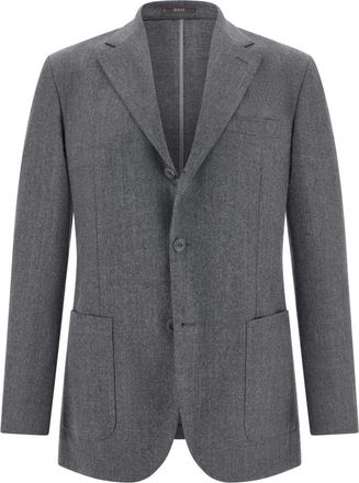 Boggi Milano Jassen, Heren, Grijs, 3Xl, Wol, Parma Jacket