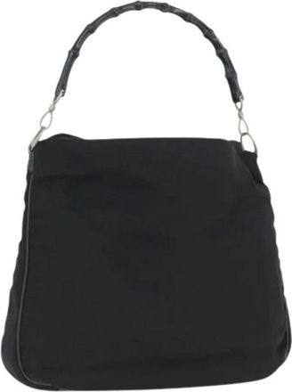 Gucci Pre-owned Shoulder Bags, female, Black, Size: ONE SIZE Pre-owned Vintage Nylon Shoulder Bag