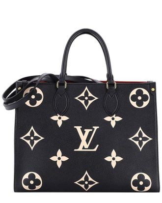Louis Vuitton Black Bicolor Monogram Empreinte Giant Onthego Mm (Authentic Pre-Loved)