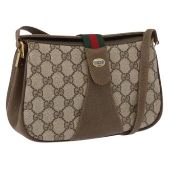 Gucci Pre-owned Cross Body Bags, female, Beige, Size: ONE SIZE Pre-owned Vintage Shoulder Bag