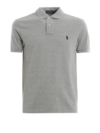 Polo Ralph Lauren Grey pique cotton polo shirt