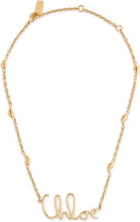 Chloé Iconic Logo Necklace - Gold - One Size