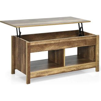Giantex Mesa de centro industrial moderna de 109 x 47,5 x 50 cm