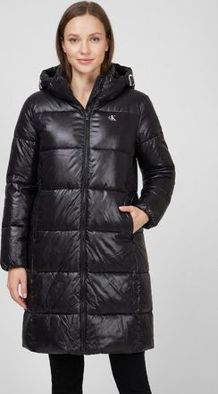 Calvin Klein Jeans Steppjacke CALVIN KLEIN JEANS, Damen, Gr. XXL (46), schwarz, Web, Obermaterial: 100% Polyamid, unifarben, regular fit lang, Rundhals, eingesetzt gerad