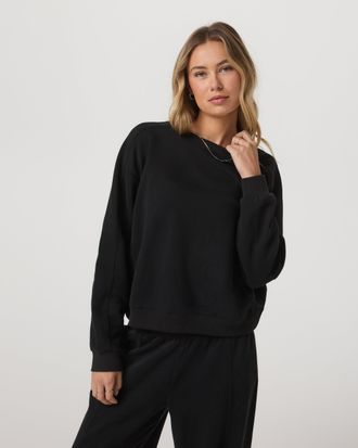 Vuori Clothing Sedona Seams Crew Neck T-Shirt | Black | XS, Size Extra Small