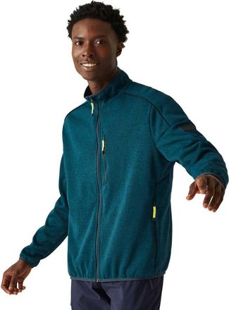 Regatta Mens Kassam Marl Full Zip Fleece Jacket (XL) (Moroccan Blue/Navy Marl)