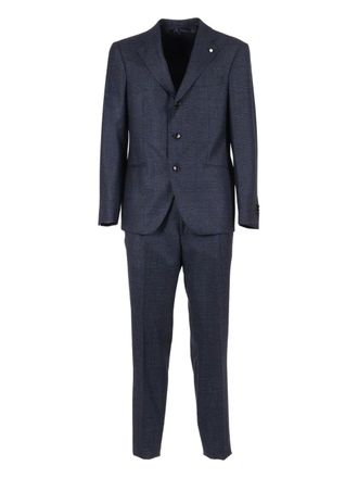 Luigi Bianchi Mantova single-breasted wool suit - men - Virgin Wool - 50 - Blue