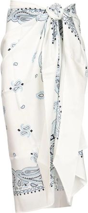 Ferragamo Arabesque Sarong - Dames - Strandmode - Blauw - ONE Size - Badmode