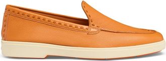 Santoni Loafers met ronde neus - Dames - Loafers - Oranje - 38 EU - Leer - Schoenen