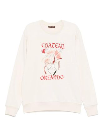 Chateau Orlando Felpa con stampa grafica - Toni neutri
