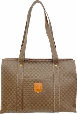 Celine Brown Pvc Tote Bag (Pre-Owned)