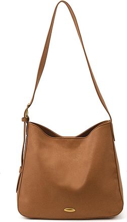 Generic Cymwer Women PU Leather Underarm Shoulder Bag Adjustable Strap for Work Travel (Brown) (Light Brown)