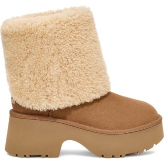 UGG Classic New Heights Genuine Shearling Cuffable Boot in Che at Nordstrom Rack, Size 10