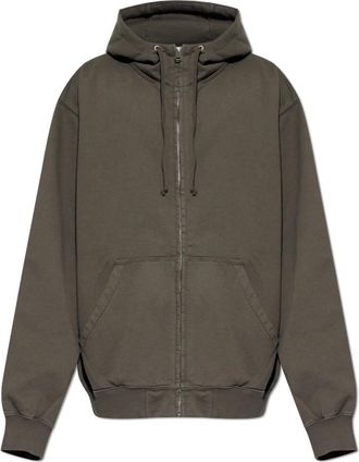 Maison Margiela Hooded Sweatshirt - Heren - Vesten met rits - Grijs - M - Katoen - Hoodies & sweatvesten