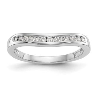 Diamond2Deal 14k Gold Lab Grown Diamond Wedding Band Ring 1/5Ct Clarity- VS Color- G-H