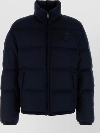 Prada cashmere down jacket high collar puffer