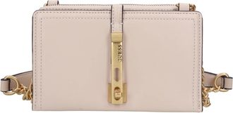 Guess Chain Crossbody Bag - Dames - Schoudertassen - Beige - ONE Size - Leer - Tassen