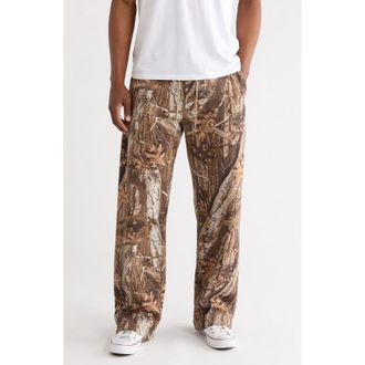 PacSun Washed Camo Extreme Baggy Fit Fleece Sweatpants in Camouflage at Nordstrom, Size X-Large