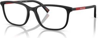Prada Minimalistische kussenstijl bril - Heren - Brillen - Zwart - 54 MM - Accessoires