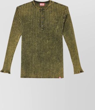 Diesel stretch cotton long sleeve crew neck t-shirt