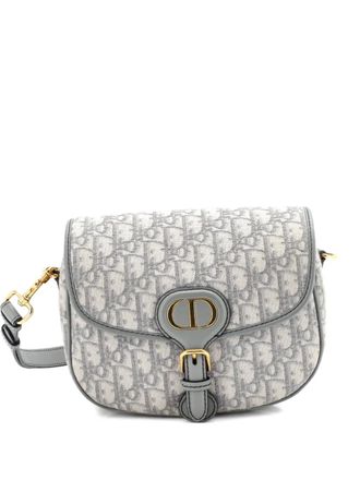 Dior Bobby Flap Bag Oblique Canvas Medium crossbody bag - women - Canvas - One Size - Grey